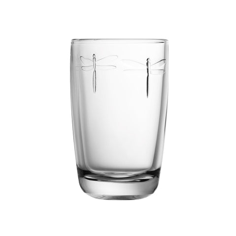 Set of 6 Long drink glasses LIBELLULES - transparent