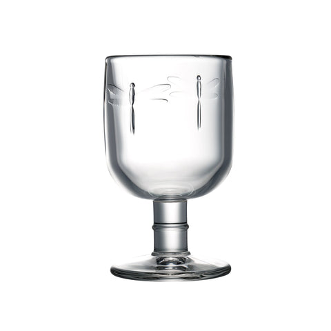Set of 6 stemmed glasses LIBELLULES - transparent