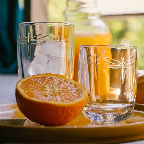 Set of 6 Tumblers LIBELLULES - transparent