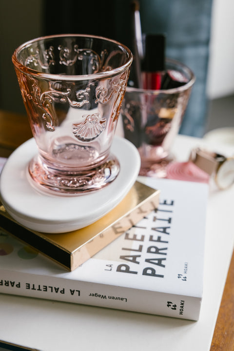 VERSAILLES FOOTED TUMBLER PINK 25CL