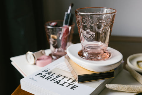 VERSAILLES FOOTED TUMBLER PINK 25CL