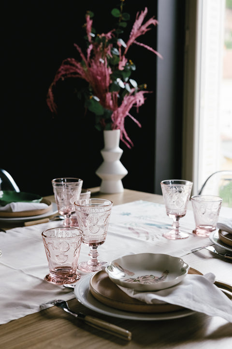 VERSAILLES FOOTED TUMBLER PINK 25CL