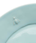 Lot de 4 Plates de service bleu ABEILLE c√©ramique - Bleu turquoise clair