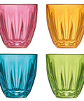 Set of 4 tumblers LILY coloured - Kiwi-Raspberry-Mandarin orange-Cornflower Blue