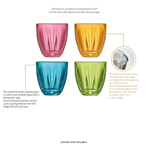 LILY Tumbler (set of 4) Colours 25cl