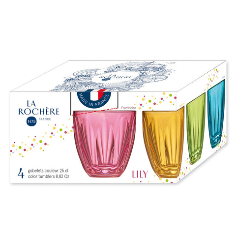 LILY Tumbler (set of 4) Colours 25cl