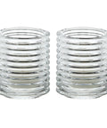 Set of 2 BUZZ candle holders  - Transparent