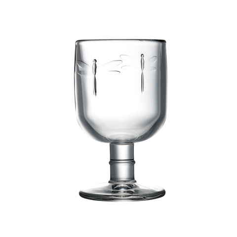 Set of 6 stemmed glasses LIBELLULES  - transparent