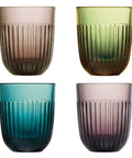 Set of 4 tumblers OUESSANT couleurs - Aubergine-Moka-Olive Green-Midnight Blue