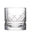 Set of 4 whisky tumblers DANDY with assorted designs - transparent