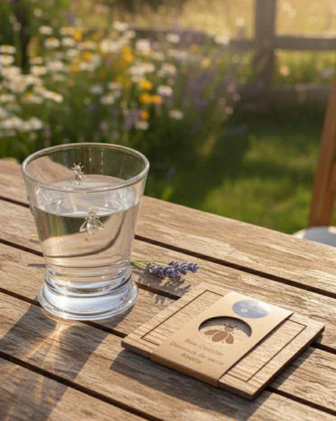 BEE WOOD VENEER COASTER